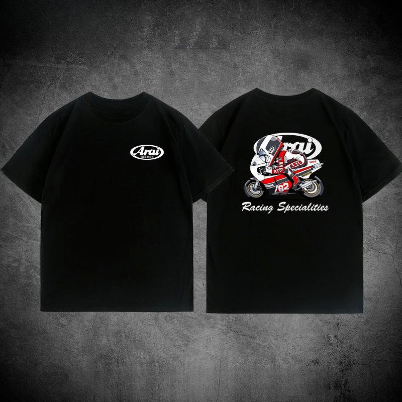 

Шлем мотоциклетная команда униформа для езды на мотоцикле ARAI одежда летняя с коротким рукавом свободная повседневная хлопковая футболка XXXL