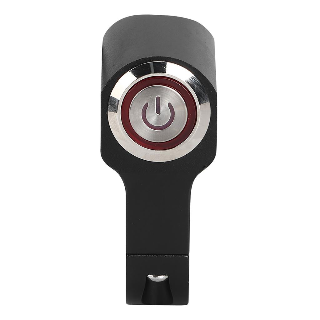 12V 25mm 0.98in Waterproof Stainless Steel LED Spotlights Handlebar Switch for Motorcycle ATVs Black