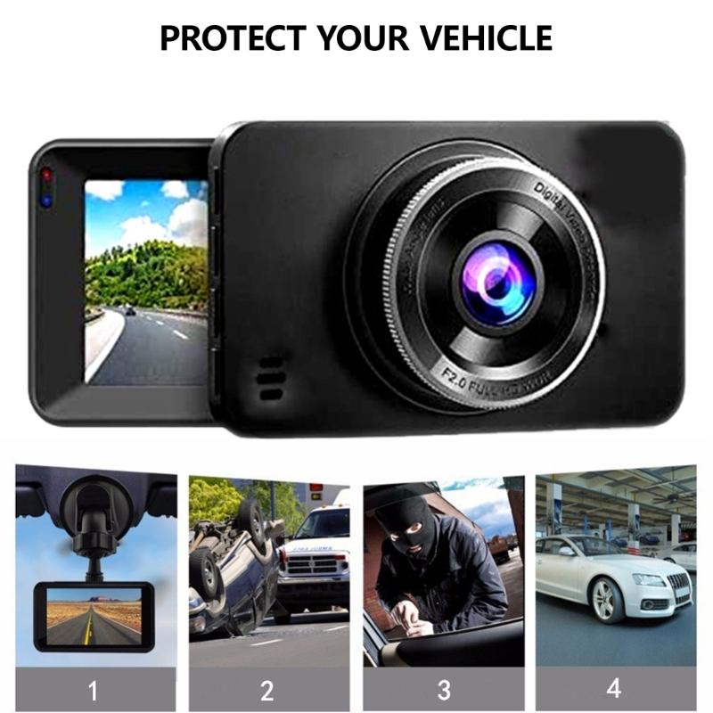 Dashcam 2inch LCD Screen Car Recorder 1080P Front Rear Single/Double Lens Dashing Camera Vehicle Video Recorder