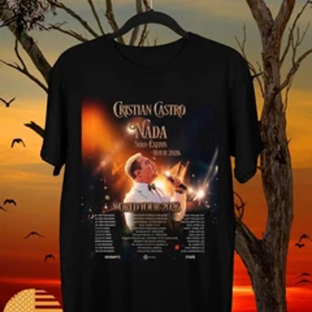 Cristian Castro Nada Solo Exitos Tour 2026 T Shirt Full Size S 5xl Vintage Designer Clothes Breathable Unisex Streetwear