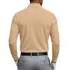 Men's Quick Dry Breathable Golf Polo Shirt Long Sleeve Button Design Casual Collar Athletic Sports Shirt