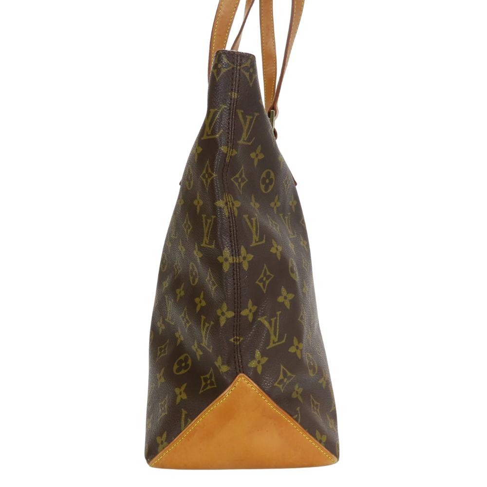 Used LOUIS VUITTON Tote Bag Cabas Mezzo M51151 Monogram/Nume Leather Brown Popular