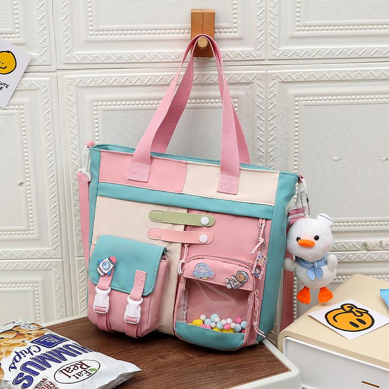 ins female Korean version messenger bag high school students junior highschoolportable primary school students Mori large-capacity simple shoulder bag