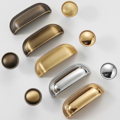 European Solid Brass Handles for Furniture Shell Shape Cabinet Knobs and Handles Kitchen Drawer Handles Shoe Cabinets Pulls