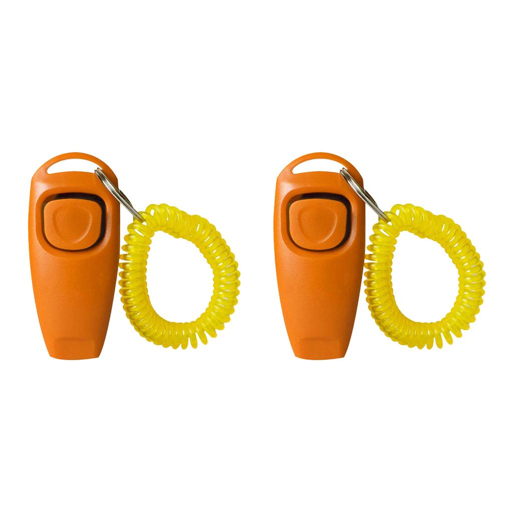 2 Stück Ergonomische Hundeklicker Pfeife Trainingsset Kunststoff Outdoor Gehtraining Gerät Für Rassen Kommandos Und Verhalten