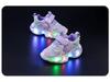 Glowing 2025 Spring/Autumn Light-Up Velcro Sports Shoes for Girls - Cartoon Design and Running Comfort
