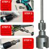 Internal External Pipe Thread Cutting Tool,Electric Drill Compatible PVC Pipe Threader,Plastic Pipes Thread Trimming & Angle Bolt Repair Tools (A)