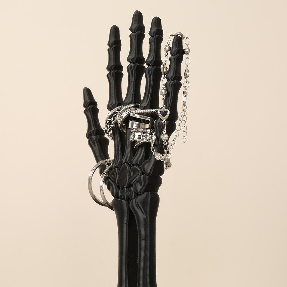 Nische Dunkler Stil Schädel Hand Schmuckständer Ring Halskette Ohrstecker Display Ständer Heim-Grundausstattung