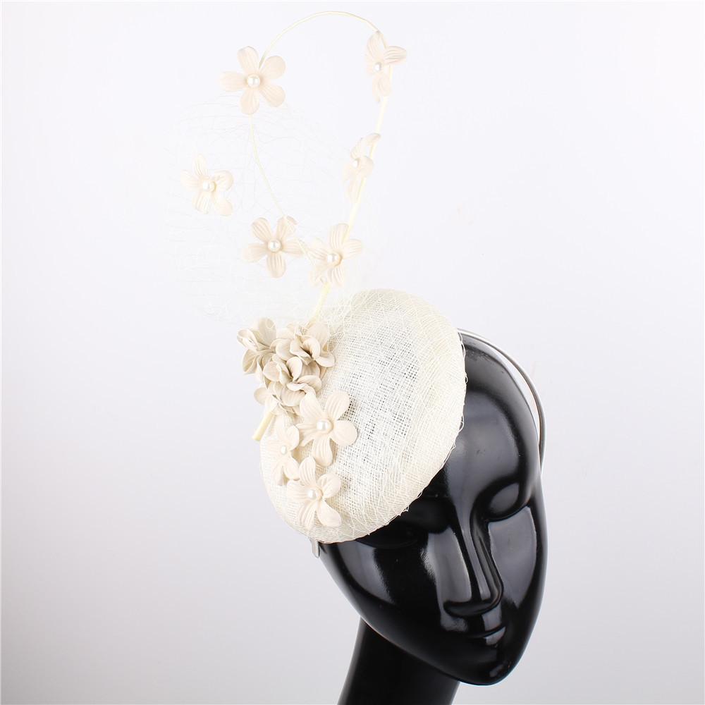 

European And American Fashion Hemp Gauze Hat Headgear 4-Layer Hemp Yarn Bottom Support Bride Wedding Flower Head Jewelry Hand