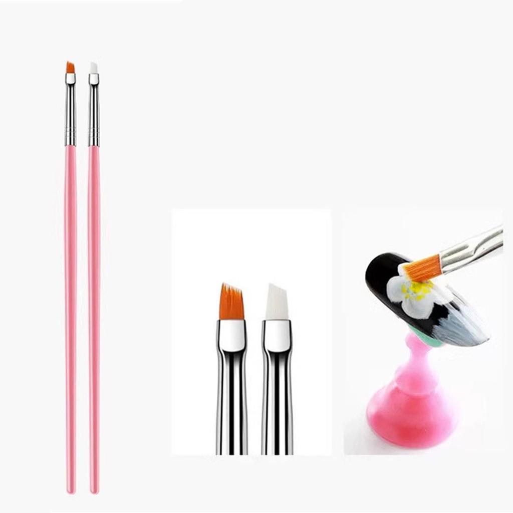 Professional Nail Art Brushes And Dotting Tools Set 15Pcs For Gel Nails UV Gel Designs Comfortable and Practical Handle