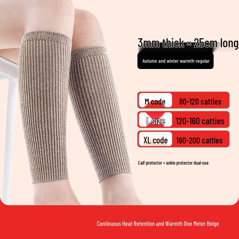 Unisex Cashmere Calf Ankle Warmer: Extra Thick, Fleece Lined, Heat-Generating Sports Socks for Cold Weather Protection.