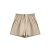New Summer High-waisted A-line Shorts for Small Casual Shorts for Women's Double Button Design Loose and Slim Wide-leg Pants