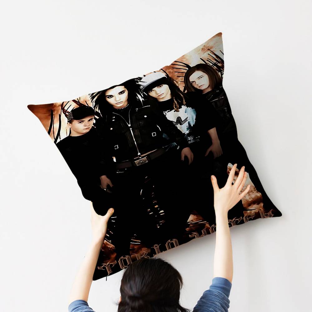 Bill Kaulitz Tom Tokio Hotel Classic Lucky Dragon Pillow Cover Sofa Cushion Cover Home Room Decoration Children Gift