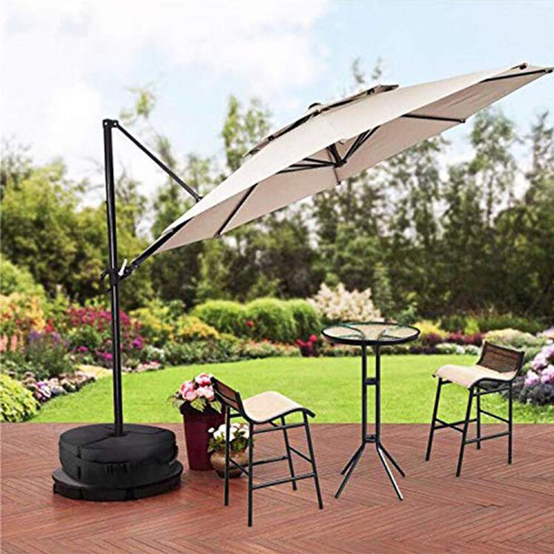 Waterproof Black Sun Umbrella Base Sandbag: Square Oxford Cloth Tent Weight Support