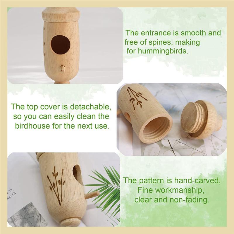 Good-3Pcs Detachable Bird Houses Wooden Bird Houses For Outside Hanging, Bird Houses For Gardening Outdoor