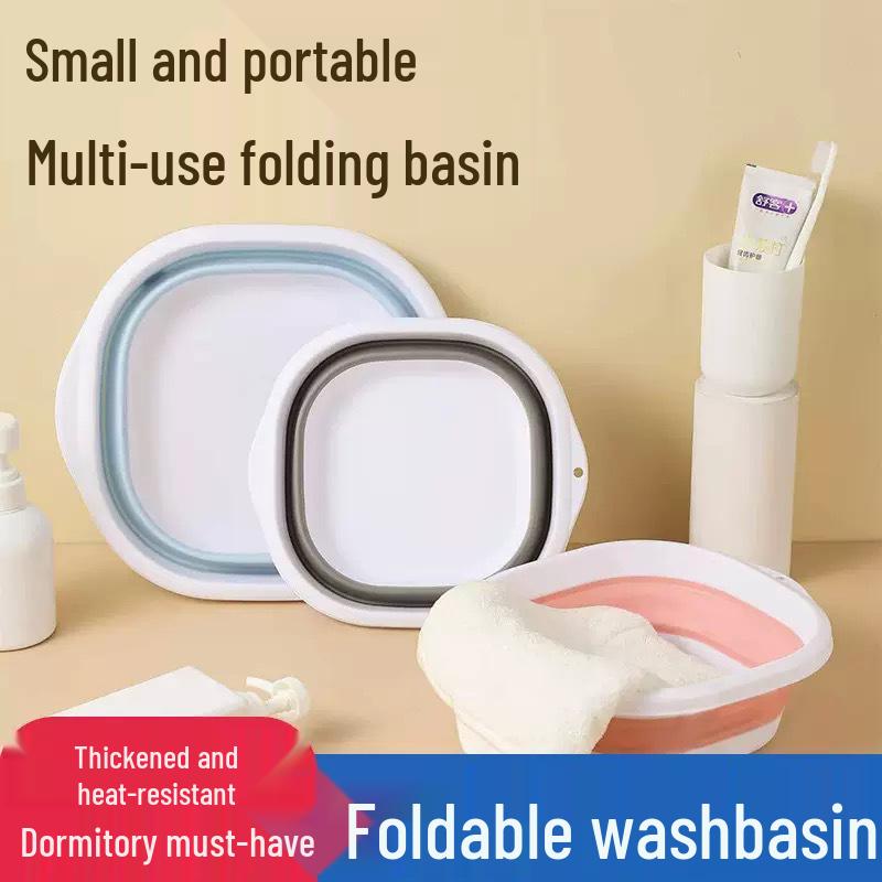 Large Portable Folding Wash Basin for Home, Dorm, Travel - Ideal for Students, Children, and Pregnant Women