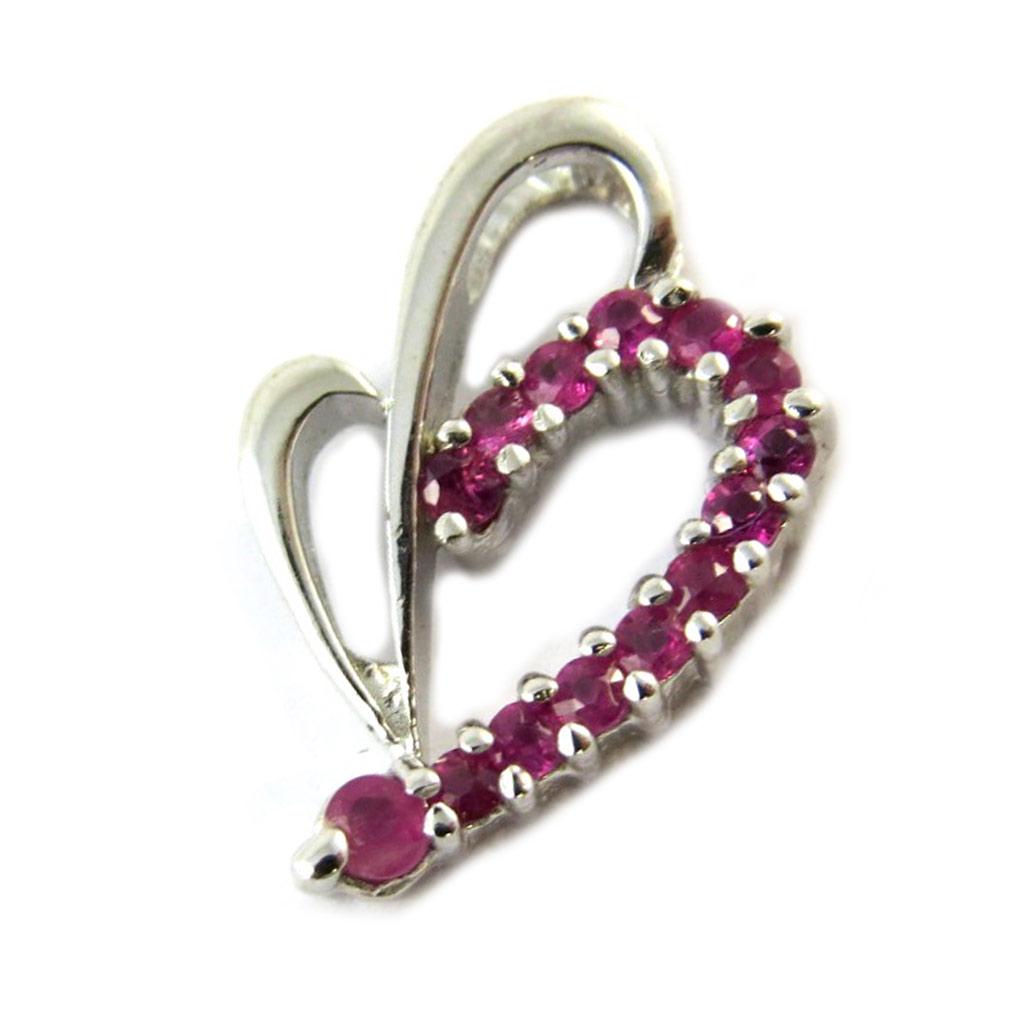 Les Trésors De Lily [E5193] - Silver Pendant 'Celestina' Ruby