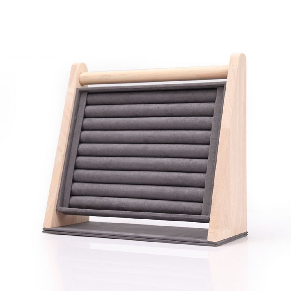 Wood Jewelry Organizer Holder Multi-layers Necklace Shelf Rustic Ring Display Stand  Craft Show