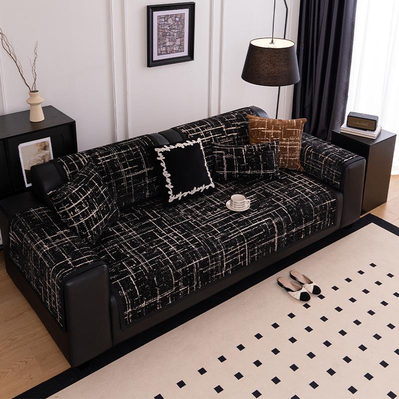 New Sofa Cushion, Universal In All Seasons, Non-Slip And Dirt-Resistant Seat Cushion, Cross-Border Chenille Sofa Cover Cover Cloth Towel