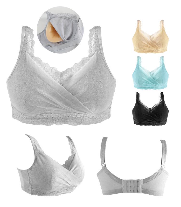 Post-Mastectomy Silicone Prosthetic Lace Bra - Plus Size, Breathable, Shaping, Bandeau