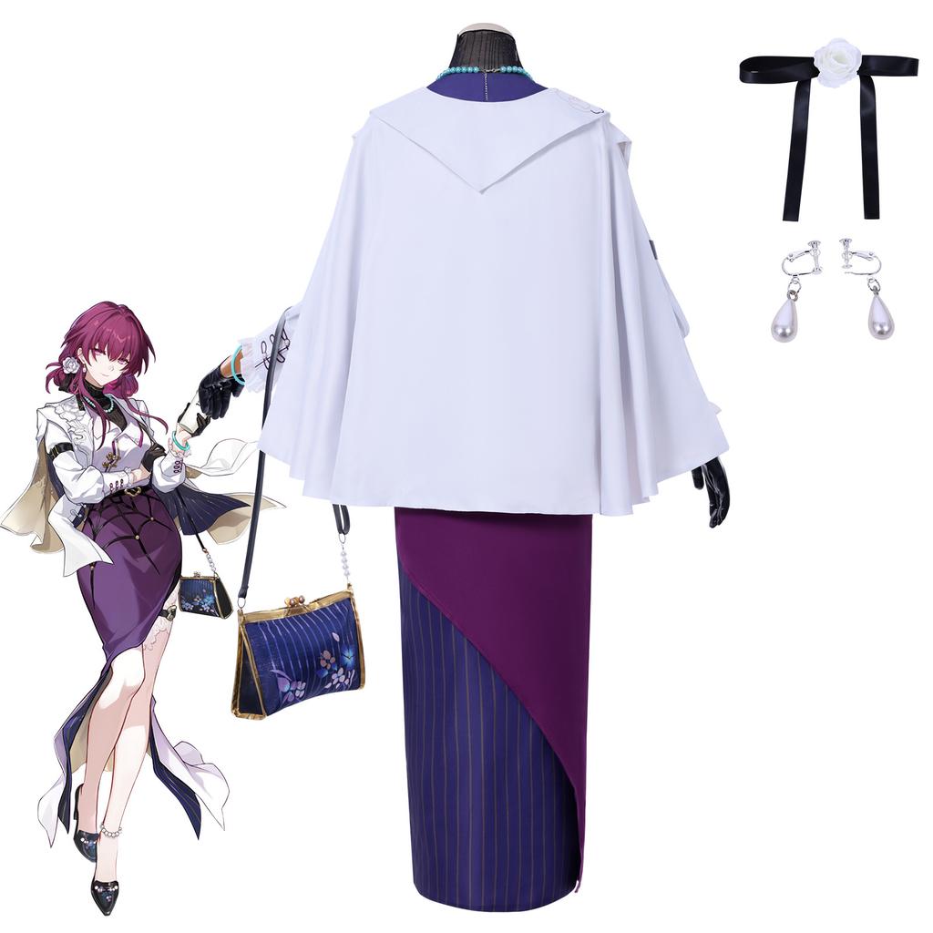 Kafka Cosplay Costume Anime Game Honkai: Star Rail Good Me Kafka Buble Tea Cosplay Dress Halloween Party Costume For Woman