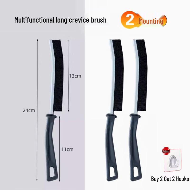 Long Handle Hard Bristle Toilet Crevice Brush
