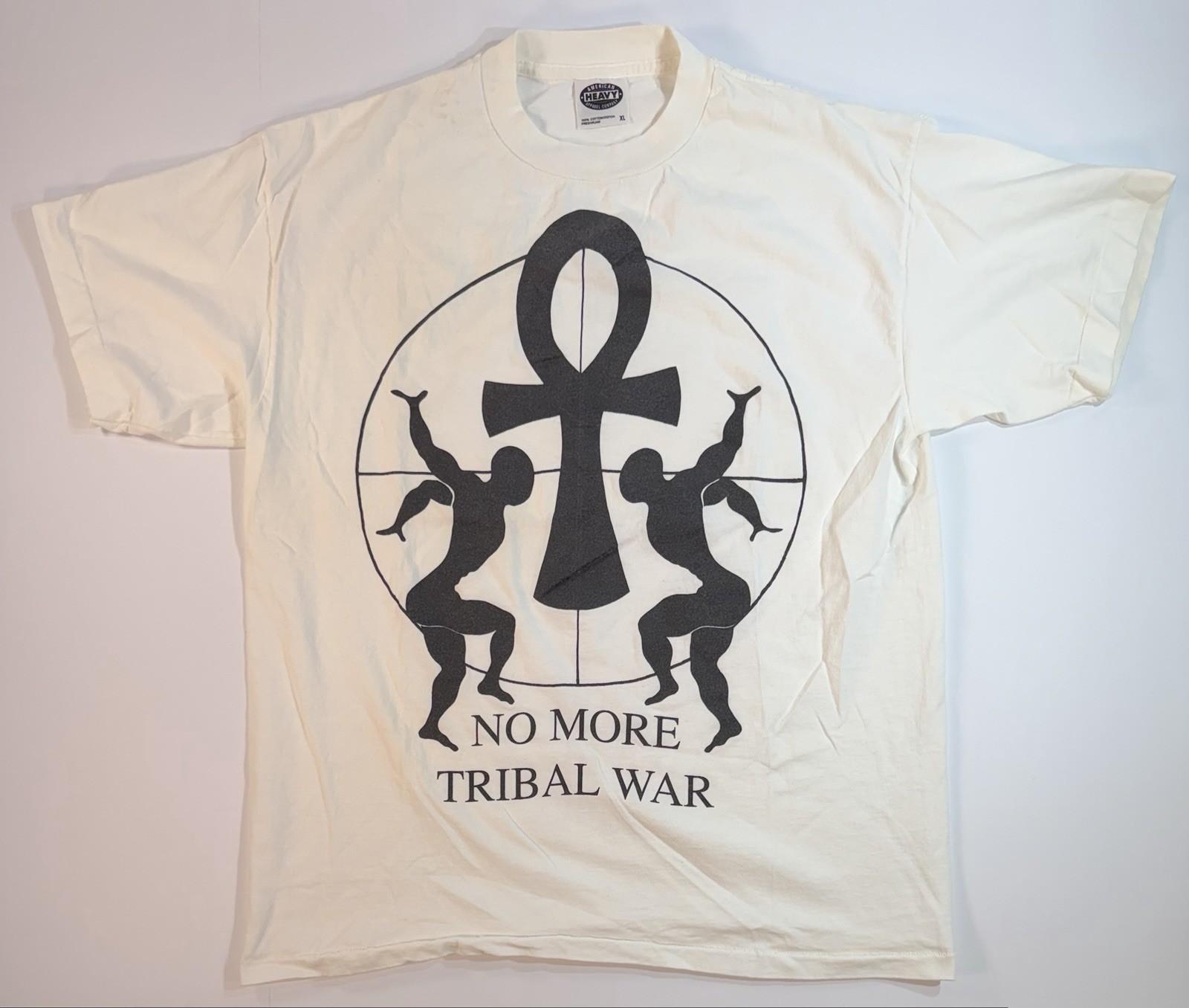 No More Tribal War Graphic T Shirt Ankh Symbol Streetwear XL Unisex T-Shirt XXL