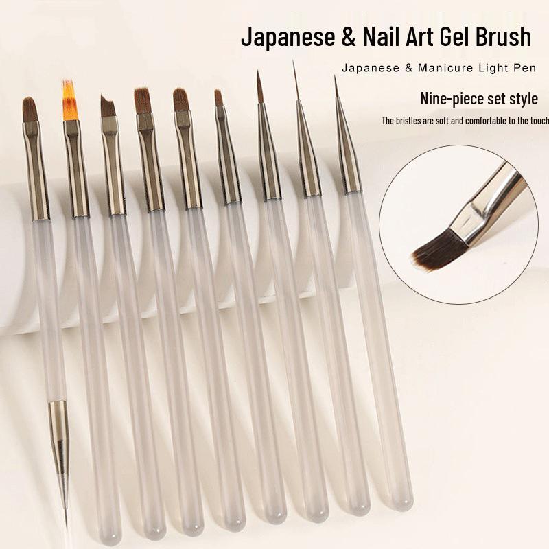 Japanese Dual-Ended Nail Art Brush for Line, Building, Painting, and Flower Designs - Perfect Nail Salon Tool