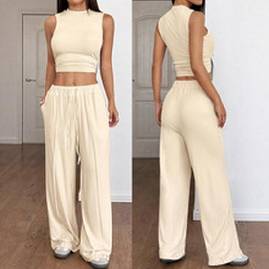 2024 Polka Dot Wide-Leg Culottes with Elastic Waist for Women - Spring/Summer Collection