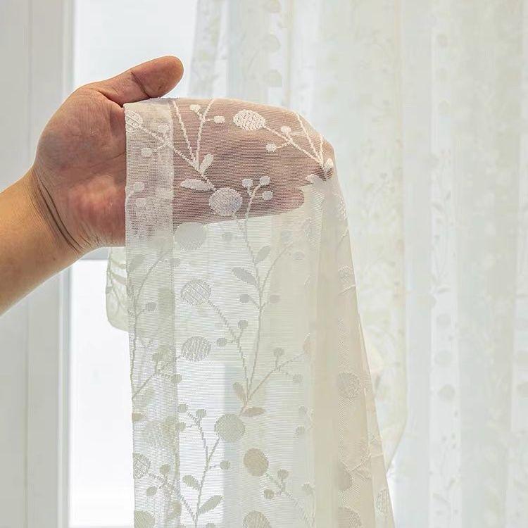 Licht Luxus Gaze Vorhang Wohnzimmer Balkon Schlafzimmer Fenster Bildschirm Stickerei Stickerei Weiß Garn Moderne