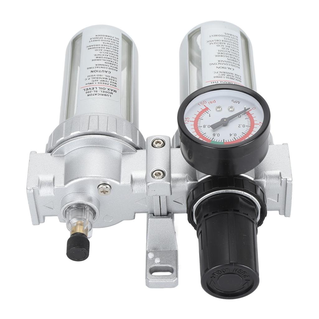  Filter Pressure Regulator 1/4 Inch Aluminum Alloy PC and Plastic Compressed  Filter