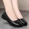 Thick heel comfortable small leather shoes women's autumn new models, professional shoes dress to work not tired feet single shoes