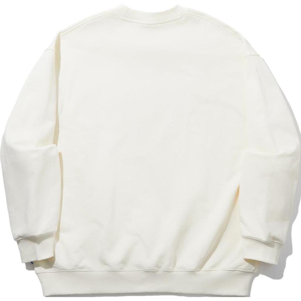 Li Ning Reignite Series Loose Round Neck Comfortable Casual Pullover Letter Print Sweatshirt Unisex sweatshirt Off-White AWDUB61-1