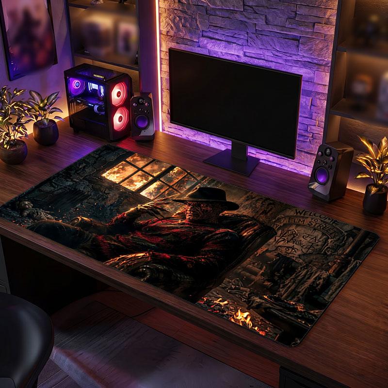 Big Mouse PadA Nightmare on Elm Street Freddy Krueger Extended Soft Desk Mat Gaming Office Computer Table Decor Mat