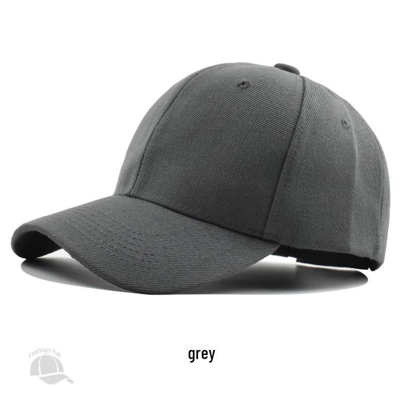 Korean Unisex Solid Color Embroidered Baseball Cap - Sun Protection