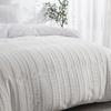 Fluff Cut Flower Stripe White Vertical Strip Quilt Cover Home Textile Bedding Three-Piece Set