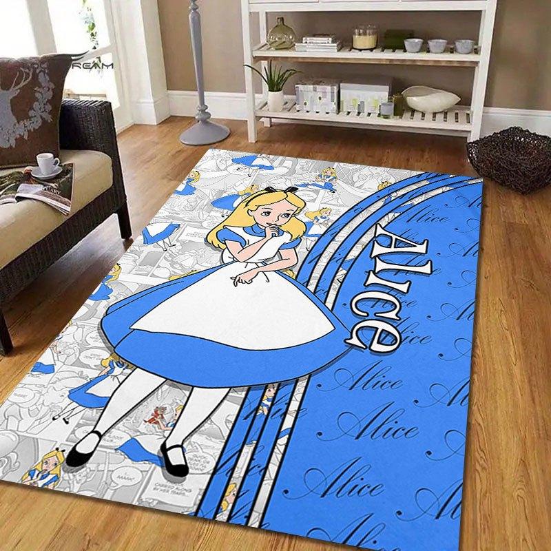 1pc Disney Cartoon Characters Pattern Carpet Area Rug Non-slip Carpet Hand Washable Floor Mat Suitable For Living Room Bedroom Home Decor