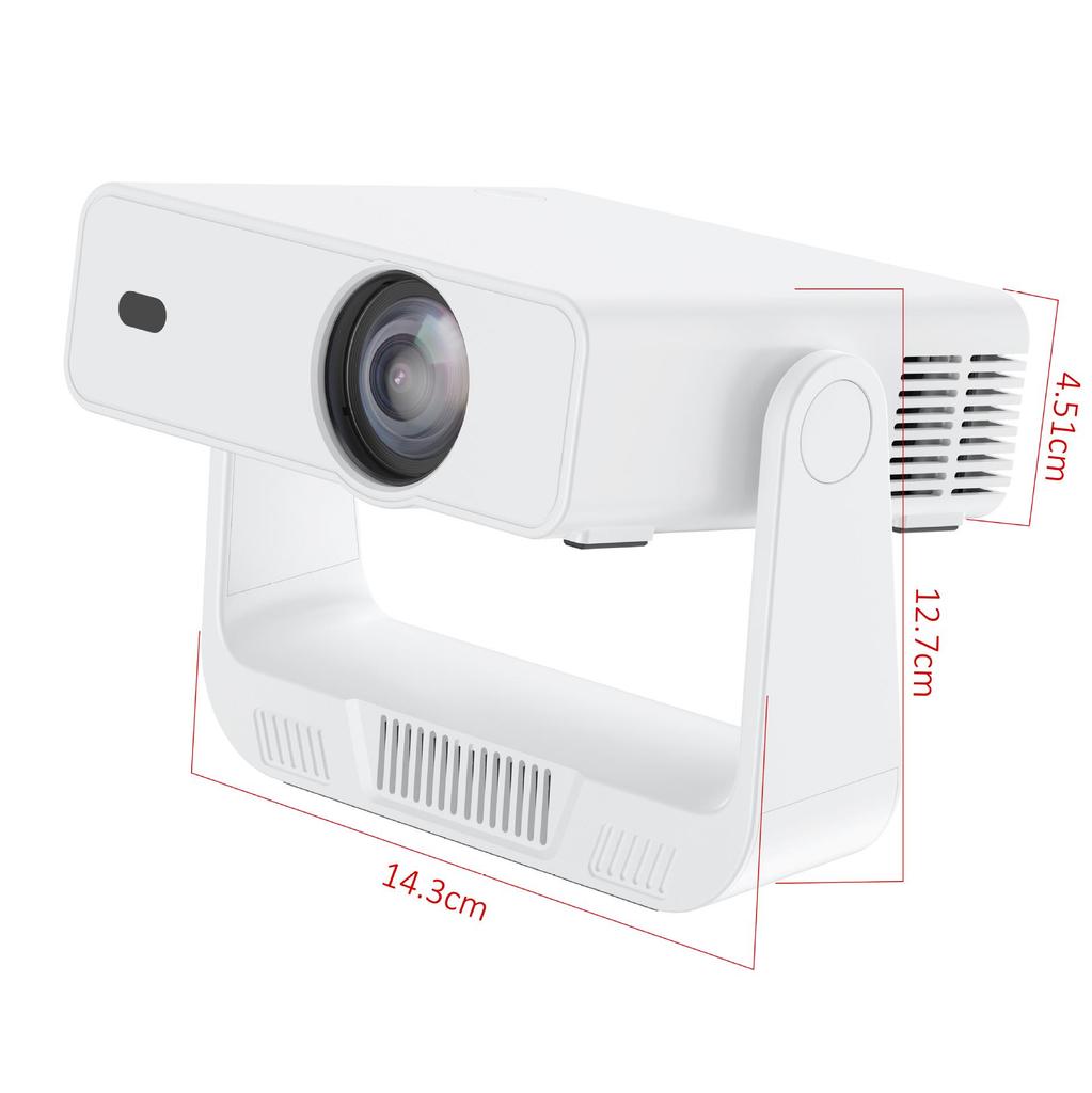 Upgraded HD Mini Projector with 230 ANSI, Android OS, Smart Gimbal Speaker, WiFi