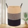 Cotton Rope Woven Dirty Clothes Basket With Handles For Laundry Room And Home Use