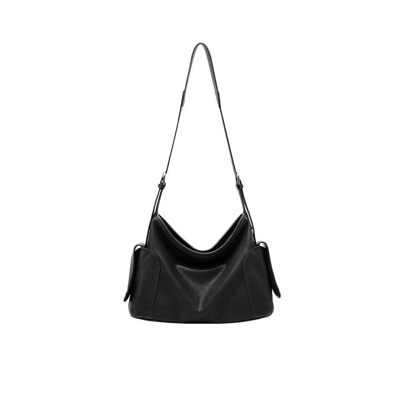 

Qiu Zhen Large Capacity Vegetable-Tanned Sheepskin Hobo Bag: Double Handle Shoulder and Crossbody Bag for Women