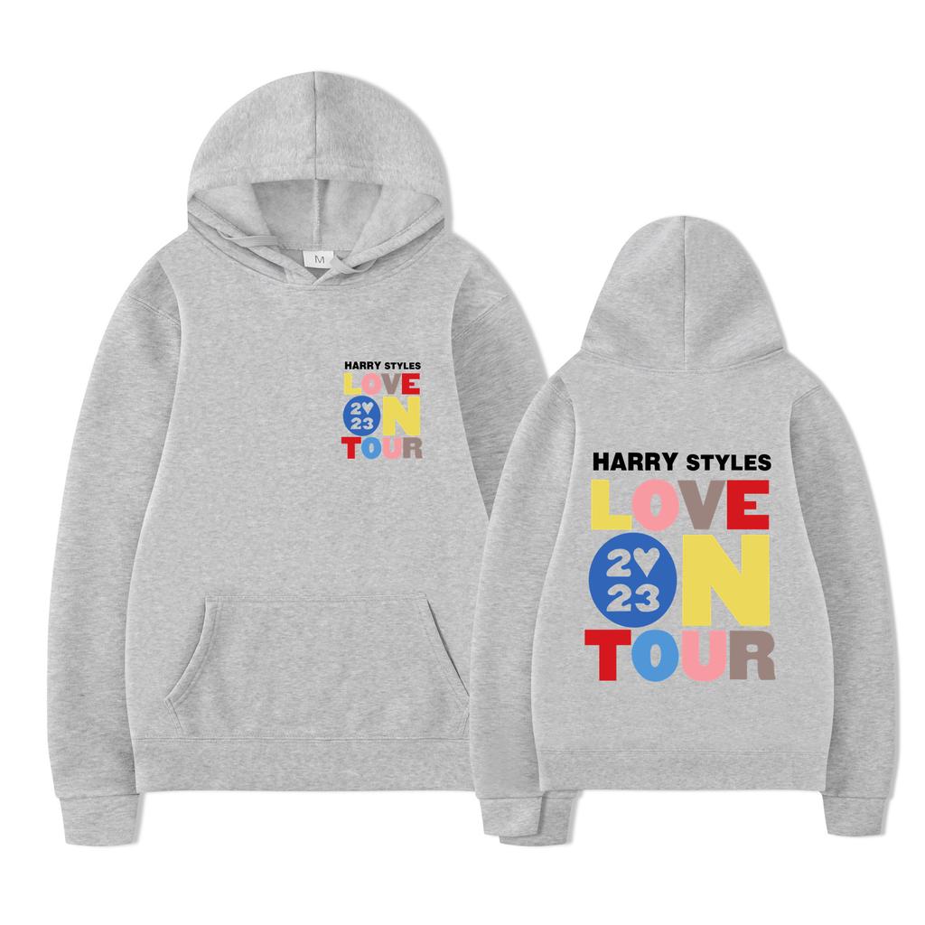 Love on Tour Print Fashion Sweatshirt Hip Hop Casual Tops Oversize Unisex Autumn Winter Fleece Streetwear Tops