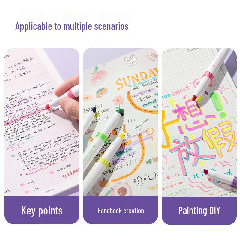 Deli Double-Ended Highlighter Pen Set