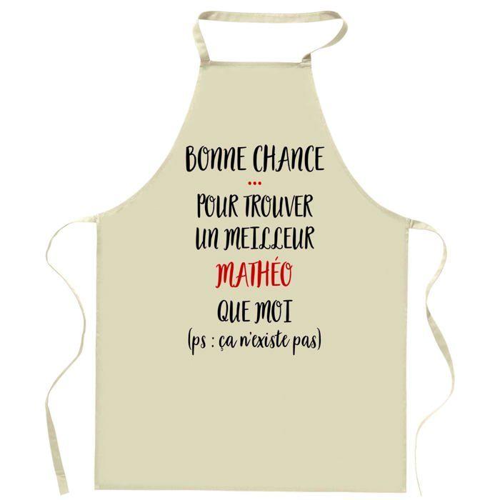 Tablier de cuisine - Mathématicien "Ça n'existe pas" - Coton résistant - Impression DTG France - Liens réglables