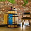 Casier À Vin - Creative Cooper - Tonneau En Bois - LED Multicolore - Fait Main - Vintage