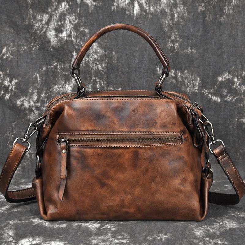 Johnature Retro Embossing Flower Women Bag Genuine Leather Handbag Cowhide Large Capacity Shoulder & Crossbody Bags