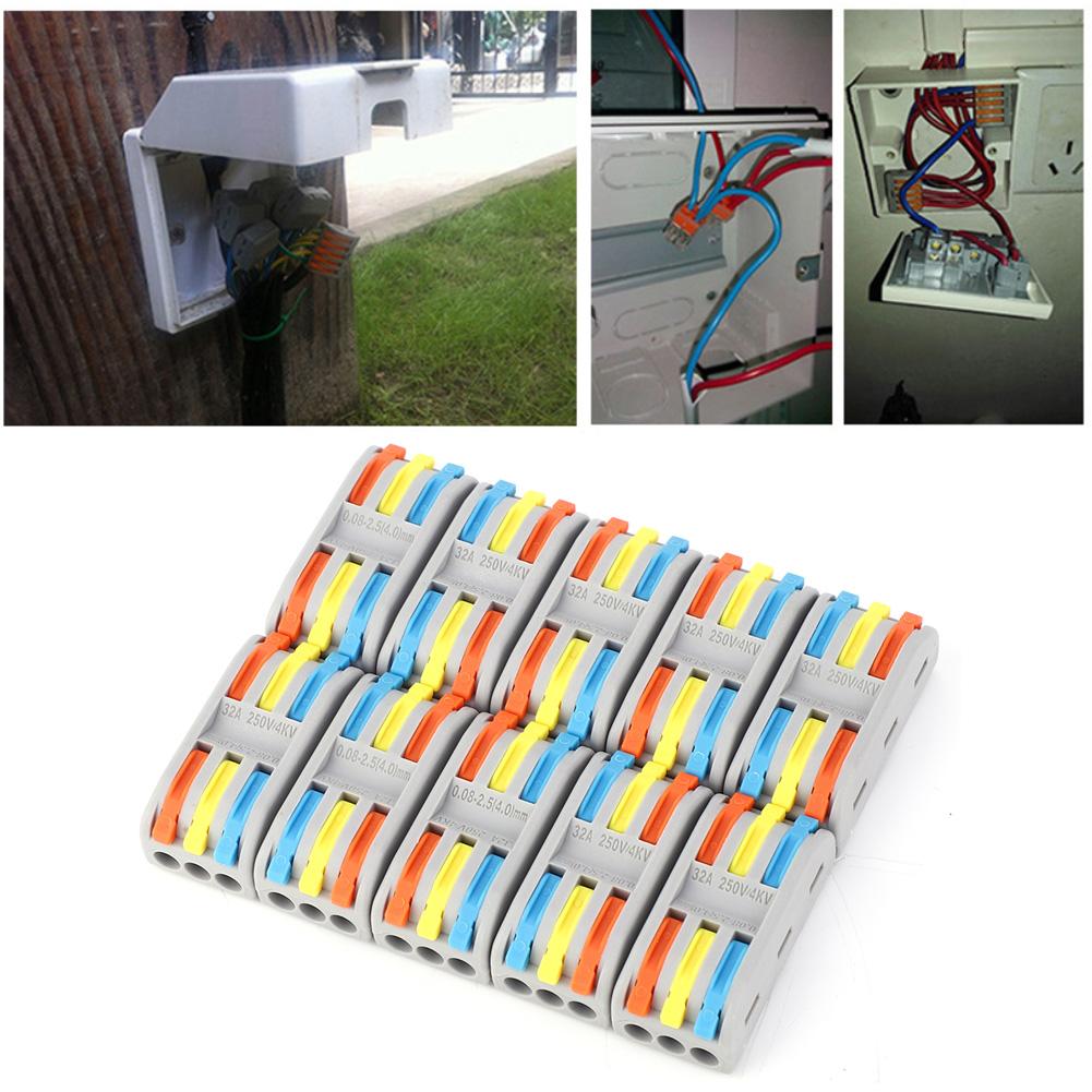 10 buc PCT33 Conector Rapid de Cablare 3intrări 3ieșiri Terminal de Andocare Cablu Electric Colorat