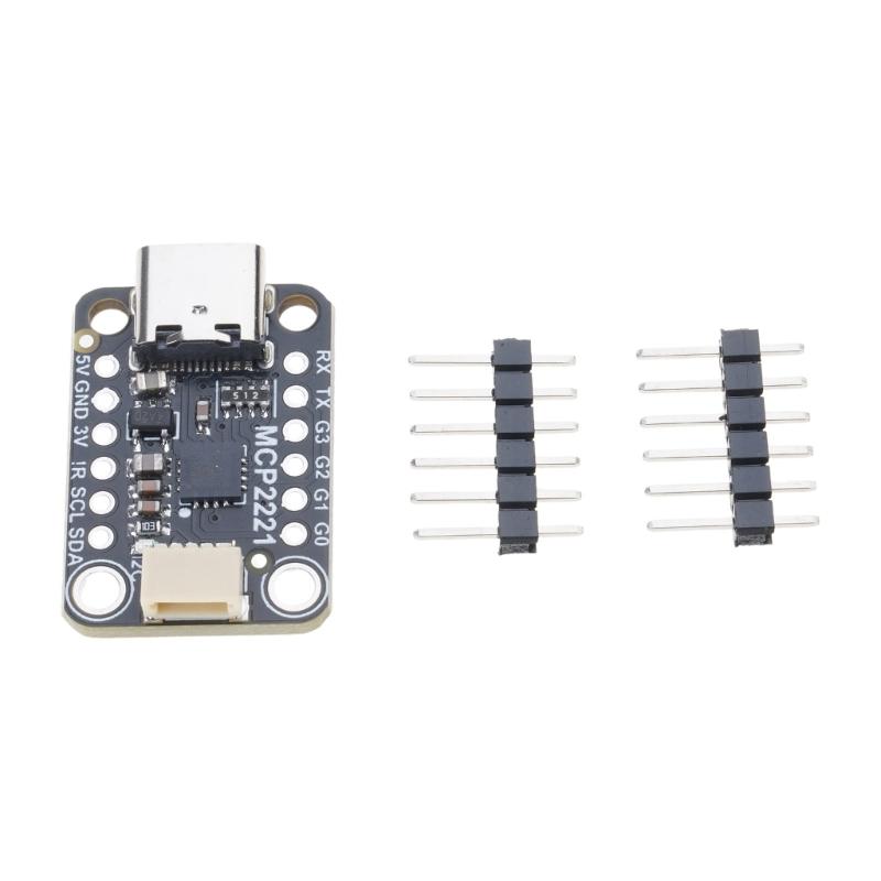 

Compactly MCP2221A USB Interfaces Module with GPIO ADC I2C Support for Prototyping and Development USB to GPIO ADC 1