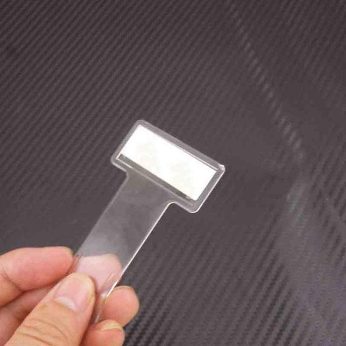 3PCS Auto Ticket Map Mini T-shape Transparent Eco-friendly Ticket Folder for Car Office Home