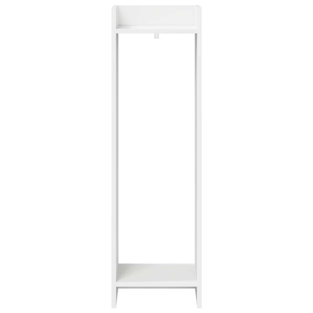 Plant Stand with Shelf White 30 X 30 X 100 Cm Engineered Wood