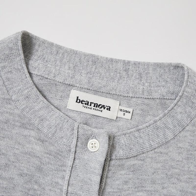 Teenie Weenie Bearnova Women's 2025 Winter Embroidered Knit Cardigan